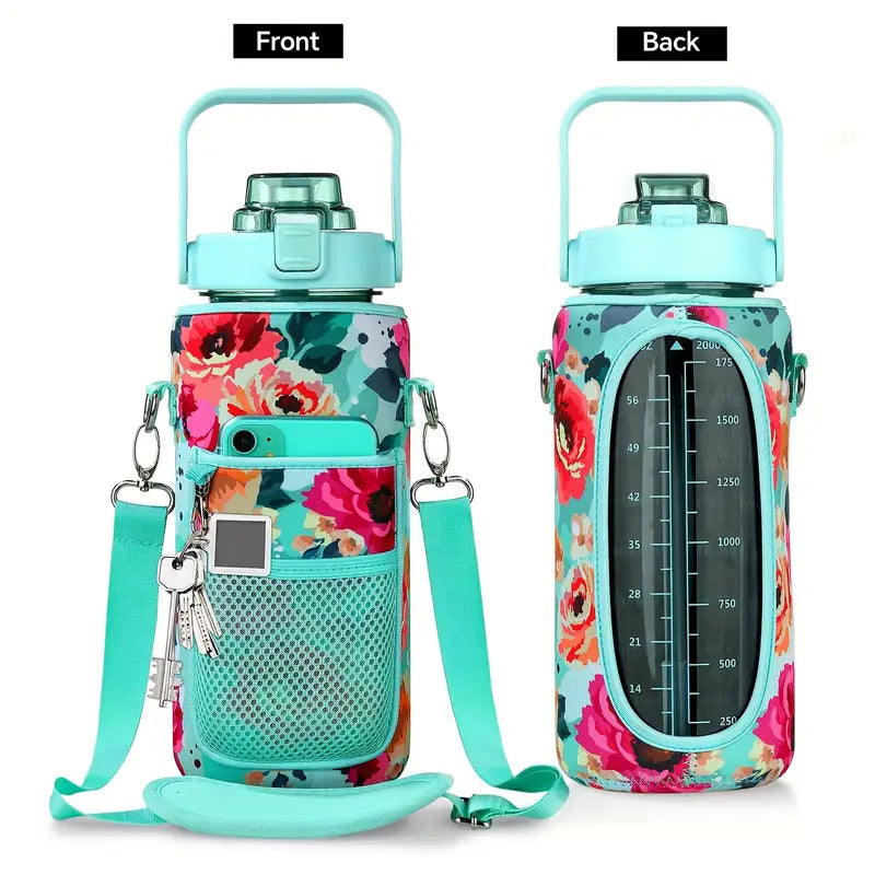 💧 HydraMate™ Insulated Water Bottle | Leak-Proof, Dual Lid & Storage Sleeve for Gym & Daily Hydration 🏋️♂️🚶♀️