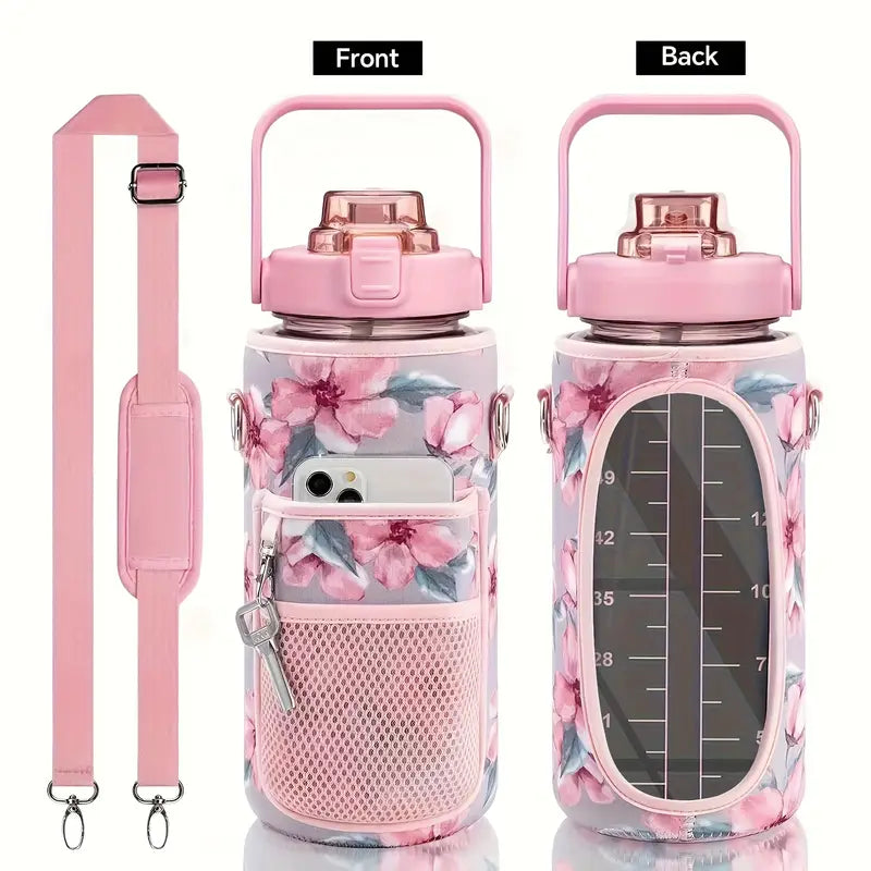 💧 HydraMate™ Insulated Water Bottle | Leak-Proof, Dual Lid & Storage Sleeve for Gym & Daily Hydration 🏋️♂️🚶♀️