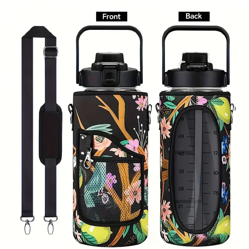 💧 HydraMate™ Insulated Water Bottle | Leak-Proof, Dual Lid & Storage Sleeve for Gym & Daily Hydration 🏋️♂️🚶♀️
