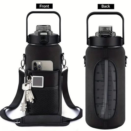 💧 HydraMate™ Insulated Water Bottle | Leak-Proof, Dual Lid & Storage Sleeve for Gym & Daily Hydration 🏋️‍♂️🚶‍♀️